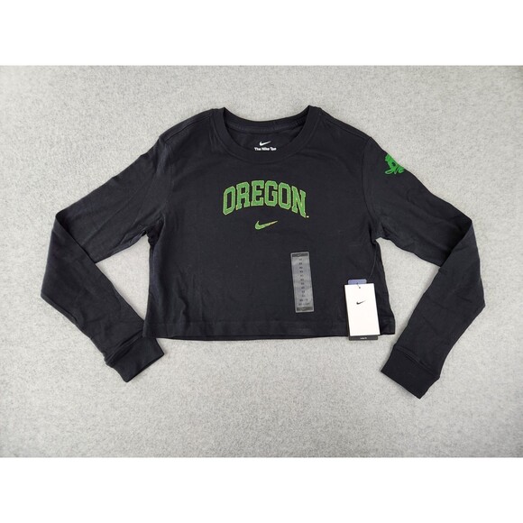Nike Oregon Ducks Women's Crop Top Extra Small XS Loose Fit University Football - Picture 1 of 12